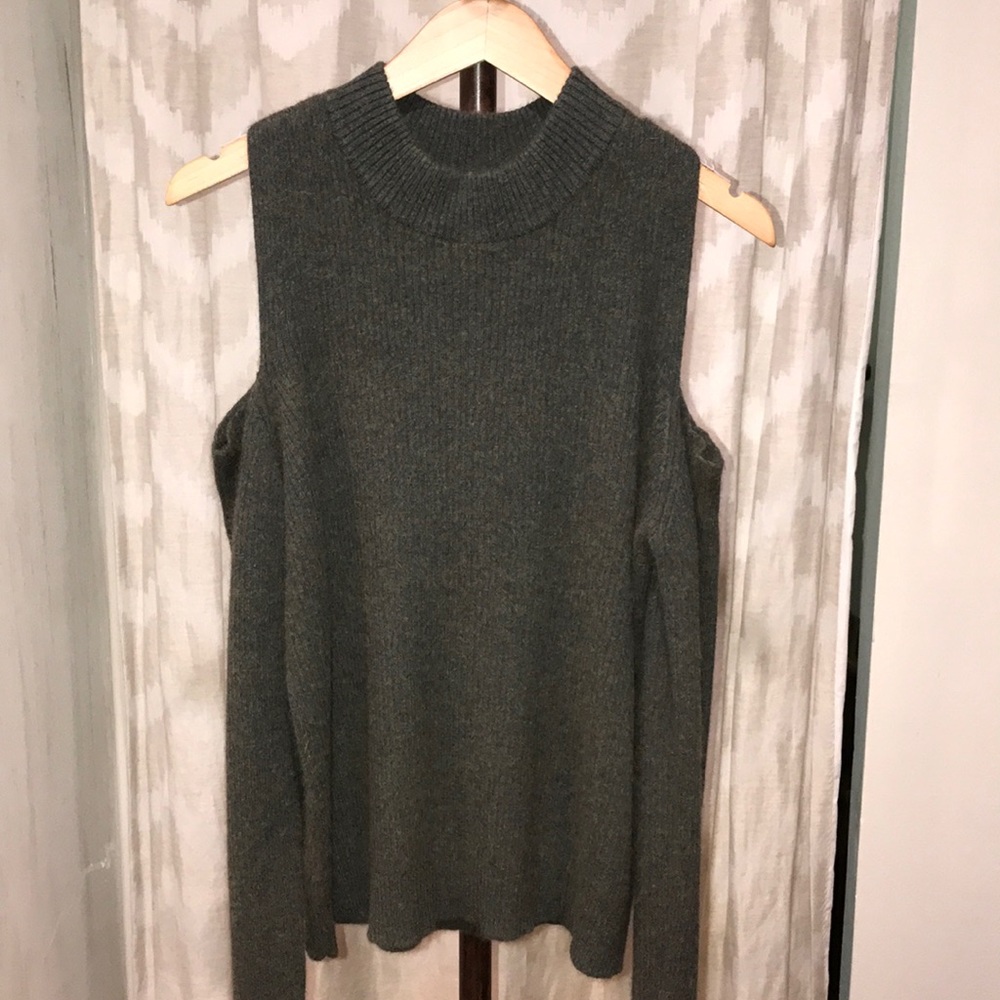 Cold shoulder sweater